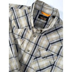 Orvis Trout Bum XL Western Pearl Snap Green Plaid Long Sleeve Fishing Shirt